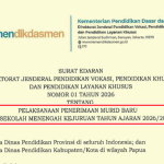 Surat Edaran Pelaksanaan SPMB SMK Tahun Ajaran 2026/2027