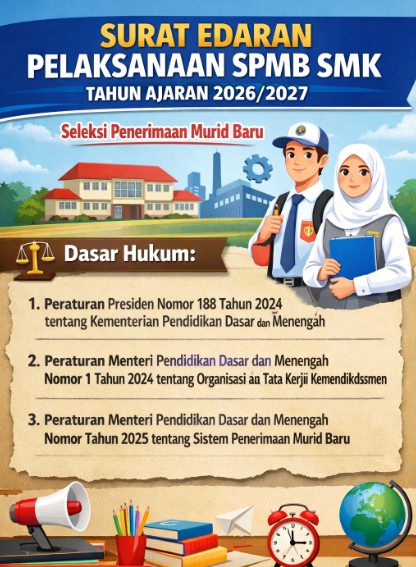 Surat Edaran Pelaksanaan SPMB SMK Tahun Ajaran 2026/2027