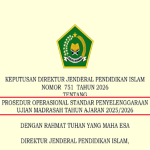 Kepdirjen Pendis Nomor 751 Tahun 2026 tentang POS Ujian Madrasah TA 2025/2026