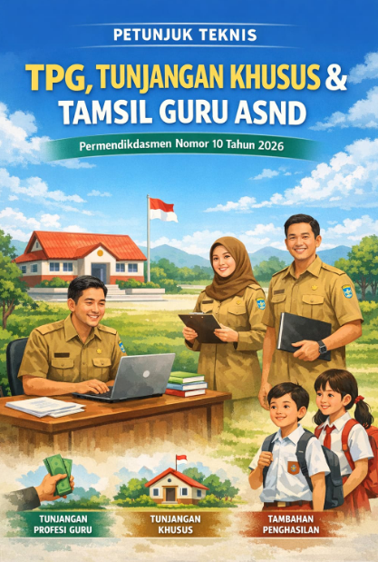 Permendikdasmen Nomor 10 Tahun 2026 tentang Juknis Tunjangan Profesi, Tunjangan Khusus, dan Tamsil Guru ASN Daerah