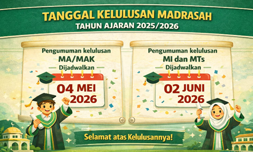 Tanggal Kelulusan Madrasah Tahun Ajaran 2025/2026