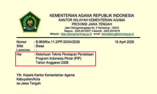 Surat Edaran Ketentuan Teknis Persiapan Pendataan PIP Tahun 2026