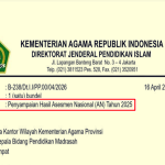 Surat Edaran Penyampaian Hasil Asesmen Nasional Tahun 2025